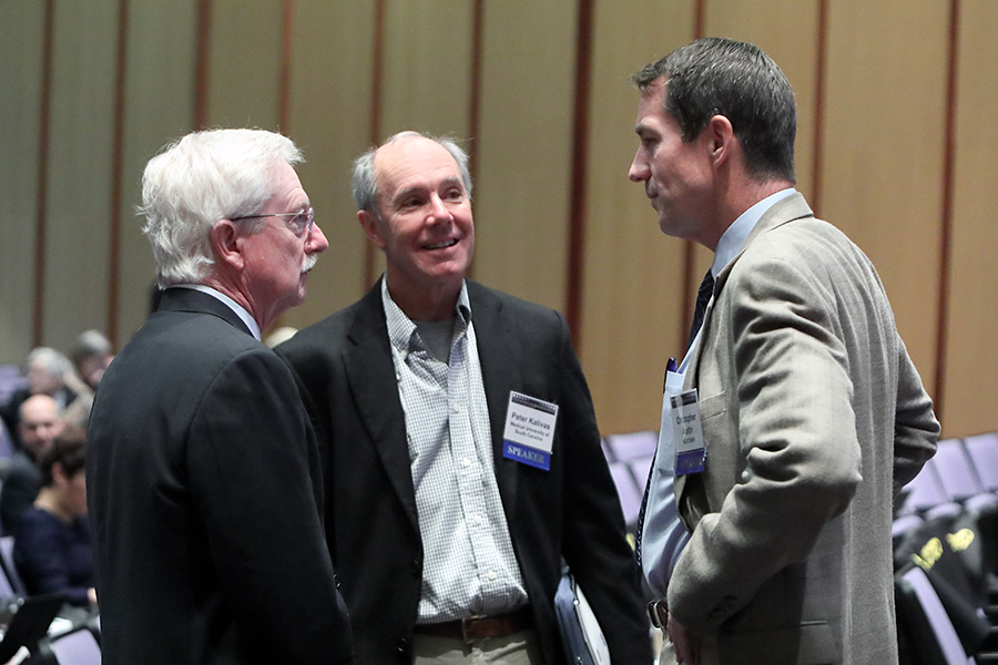 Dr. Austin, Dr. Koob and Dr. Kalivas speaking at the symposium