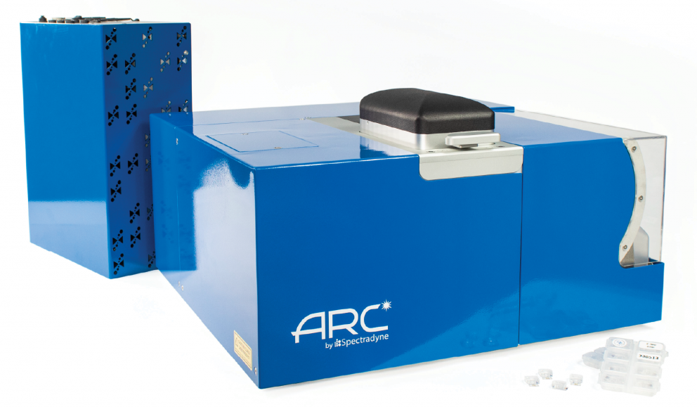 Image of an ARC™ particle analyzer, a device used to measure the size, concentration and fluorescence of single particles as small as 50 nanometers in diameter.